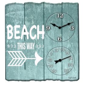 14X14 BEACH THIS WAY CLCK