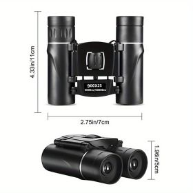 900X25 Outdoor Mini Portable Binoculars, High-power HD Multi-layer Coating Waterproof Binoculars With BAK4 Prism