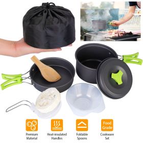 9Pcs Camping Cooking Ware Set Camping Stove Cookware Kit