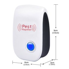 Ultrasonic Insect Repellent Indoor Electronic Insect Repellent Applicable To Mosquitoes Mice Cockroaches Spiders And Insects (Color: White801)