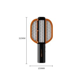 Foldable Portable Mosquito Swatter Safety Electric Shock Mosquito Killer Mute Home 365Â° UV Fly Trap Repellent Outdoor Bug Zapper (Color: Black, Ships From: China)